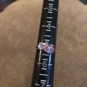 Vintage 10 Kt Gold Purple Ice Ring